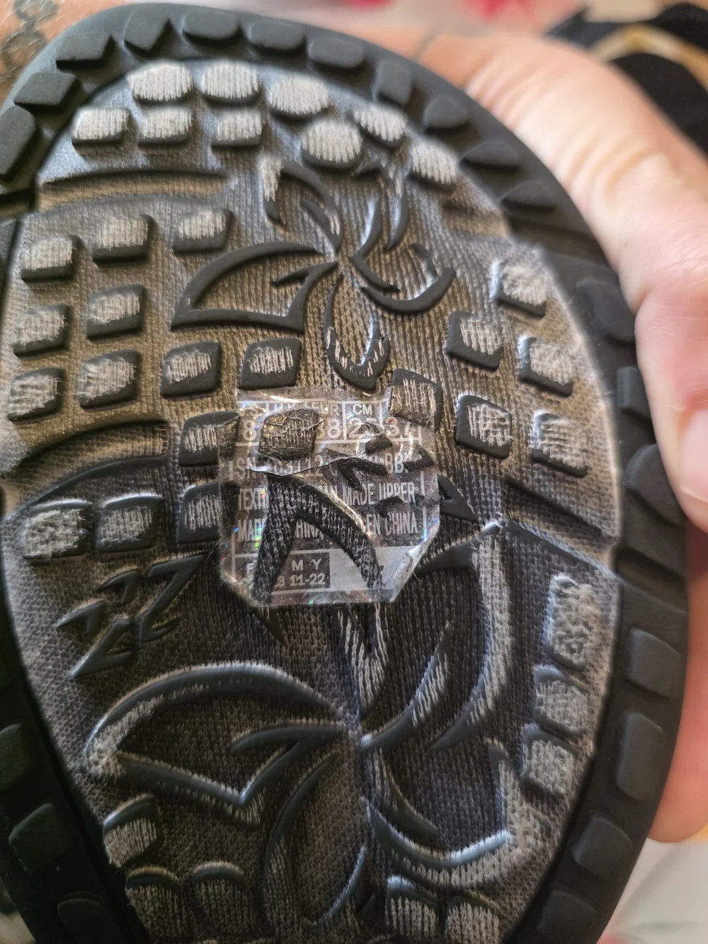 Skechers Black Strappy Memory Foam Sandals with Teal Aztec Insole